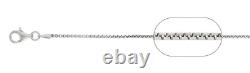 024 1.2MM Box Chain. 925 Solid Sterling Silver made in italy
