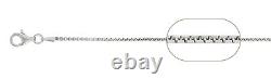 024 1.2MM Box Chain. 925 Solid Sterling Silver made in italy