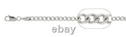 100 4MM Curb Chain 925 Solid Sterling Silver Stamped Made in Italy
