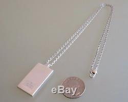 100% Authentic GUCCI Sterling Silver 925 Plate Chain Necklace Made In Italy