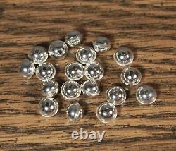 100 Bench Made Beads 7mm Sterling Silver with Raised Seam Lot of 100