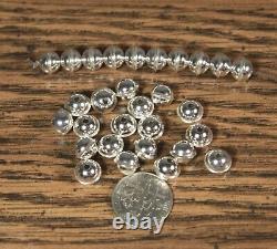 100 Bench Made Beads 7mm Sterling Silver with Raised Seam Lot of 100