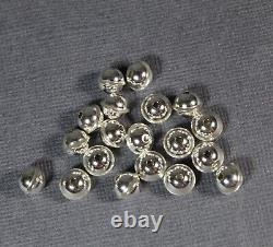 100 Bench Made Beads 7mm Sterling Silver with Raised Seam Lot of 100