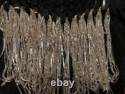 100 Piece Bulk Chain Assortment Sterling Silver Finish MADE IN USA