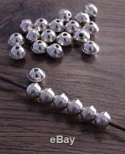 100 Sterling Silver Bench Made Beads 6mm (100 beads) DB2H -100 beads