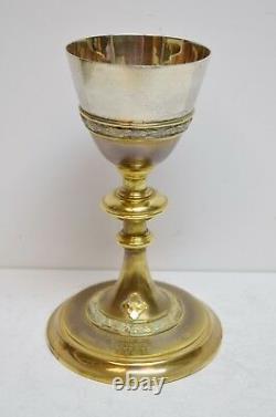 + 100 Year Old Hand Made Cup Sterling Silver Church Chalice 8 (CU606) +