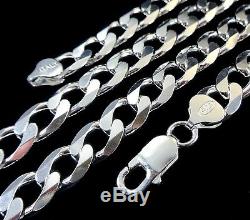 10MM Solid 925 Sterling Silver Italian CUBAN CURB Chain Necklace Made in Italy