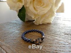 $1100 Stephen Webster England Made Me Blue Ceramic bead Sapphire Bracelet Med/Sm