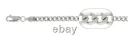 120 4.5MM Curb Chain 925 Solid Sterling Silver Stamped Made in Italy