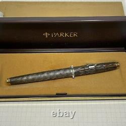 121 Parker 75 Fountain Pen Sterling Silver Barrel NOS Made in France Australia