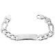 13.5mm Sterling Silver FIGARO LINK ID 8-9 Bracelet, Free Engraving, Made Italy