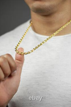 14K Gold Plated Sterling Silver Diamond-Cut Rope Chain Necklaces, Made In Italy