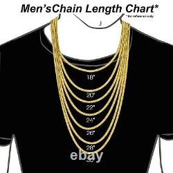 14K Gold over 925 Sterling Silver 3MM Franco Chain Necklace Made in Italy