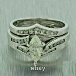 14K White Gold Finish 2.30CT Lab Created Marquise Diamond Wedding Ring