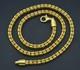 14K Yellow Gold Over 925 Sterling Silver Ice Chain Made In Italy 5mm 16'' 24'