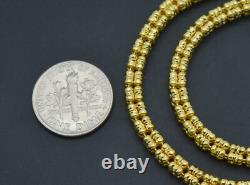 14K Yellow Gold Over 925 Sterling Silver Ice Chain Made In Italy 5mm 16'' 24'