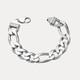 15mm Figaro Bracelet 925 Sterling Silver or 14k Gold Vermeil Made in Italy