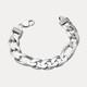 16mm Figaro Bracelet 925 Sterling Silver or 14k Gold Vermeil Made in Italy
