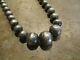 17.5 REAL OLD Navajo Graduated Sterling PEARLS Bench Made Bead Necklace