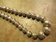 18 EXTRA OLD Navajo Graduated Sterling Silver PEARLS Bench Made Bead Necklace