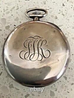 1925 Vintage made for Tiffany & CO. By Longines STERLING SILVER Pocket Watch