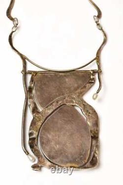 1970s Artisan Made Sterling Silver Brutalist Style Necklace