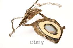 1970s Artisan Made Sterling Silver Brutalist Style Necklace
