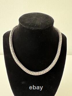 $200 925 Sterling Silver 6mm 16 Weave Chain Necklace, Made in Bali