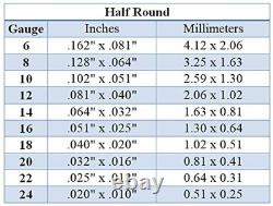 21 Gauge, 925 Sterling Silver Wire (Half Round) Hard Made in USA-25FT by CRAFT