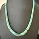 23 Turquoise Heishi Stabilized Graduated Blue Gr Sterling Silver Necklace 19726