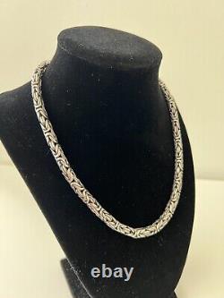 $230 MILO 925 Sterling Silver 6mm 18 Twist End Chain Necklace, Made in Bali