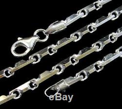 3.2MM Solid 925 Sterling Silver Italian HESHE Chain Necklace Made In Italy
