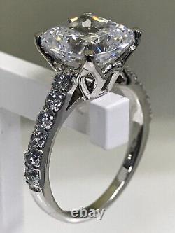 3.40Ct White Cushion Cut CZ Engagement Wedding Ring In 925 Sterling Silver