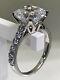 3.40Ct White Cushion Cut CZ Engagement Wedding Ring In 925 Sterling Silver