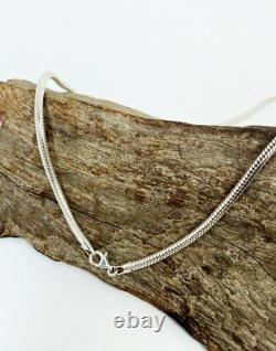 3.5MM Solid 925 Sterling Silver Italian ROUND SNAKE Chain Necklace Made In Italy