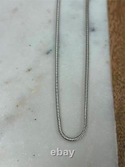 3.5MM Solid 925 Sterling Silver Italian ROUND SNAKE Chain Necklace Made In Italy