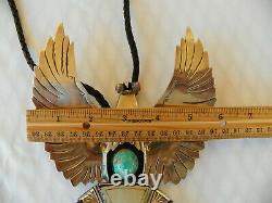 311 Gram CUSTOM MADE CARLOS WHITE EAGLE (1937-2013) Sterling Silver C31 Bolo Tie