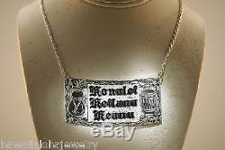 36mmx3 925 Silver Custom Made Personalized Hawaiian Design Pendant Necklace 20