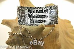 36mmx3 925 Silver Custom Made Personalized Hawaiian Design Pendant Necklace 20