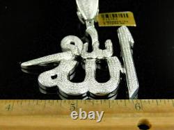 3Ct Round Diamond Custom Made Allah Arabic Islamic Pendant 14k White Gold Over