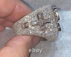 4.00 Ct Round Cut Moissanite Men's Custom Latter Ring Real 925 Sterling Silver