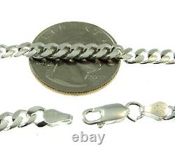 4.9MM Solid 925 Sterling Silver Men's Italian MIAMI CUBAN Chain, Made in Italy