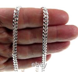 4.9MM Solid 925 Sterling Silver Men's Italian MIAMI CUBAN Chain, Made in Italy