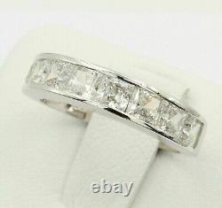 4 Ct Princess Cut Moissanite Half Eternity Anniversary Band 925 Sterling Silver