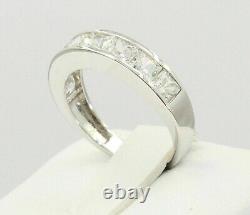 4 Ct Princess Cut Moissanite Half Eternity Anniversary Band 925 Sterling Silver