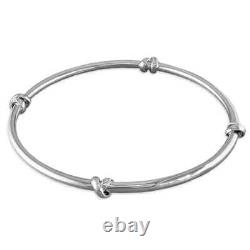 4 Knot Bangle Sterling Silver 925 Hallmarked British Made Brand New