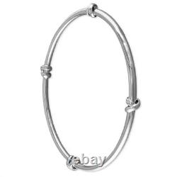 4 Knot Bangle Sterling Silver 925 Hallmarked British Made Brand New