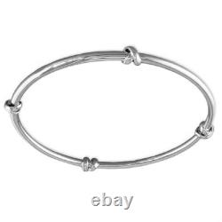 4 Knot Bangle Sterling Silver 925 Hallmarked British Made Brand New