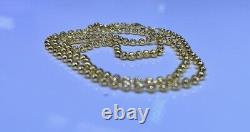 400-4MM Yellow Gold Plated Moon Cut Chain Made 925 Sterling Silver Made in Italy