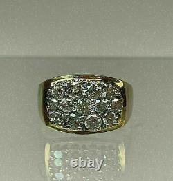 4Ct Round Cut Created Diamond Cluster Men's 925 Sterling Silver Engagement Ring 4Ct Round Cut Created Diamond Cluster Men's 925 Sterling Silver Engagement Ring